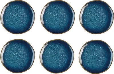 Medard de Noblat - Vertigo Denim - Dessertborden 21 cm - 6 delig - Stoneware