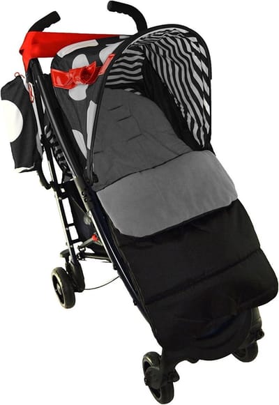 Voetenzak Kinderwagen - Baby Dekje - Warme Uitjes - Universele Pasvorm - 49x41x8 cm - Grijs