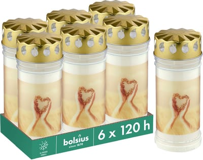 Bolsius - Herdenkingslicht - Krans - 6 stuks - 120 Branduren