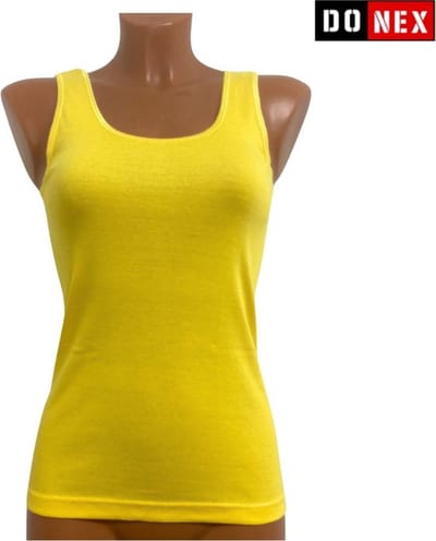 2 Pack Top kwaliteit dames hemd - 100% katoen - Geel - Maat XL/XXL