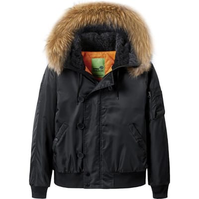 Winter Katoen Verdikt Heren Bomberjack Casual Capuchon Los MA1 Baseball Uniform Heren Jas L zwart