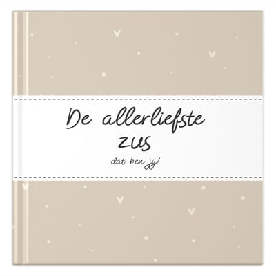 Fyllbooks - Invulboek Allerliefste Zus - Cadeau voor Zus - Incl. Quotes en 6 Foto's - 30 Pagina's
