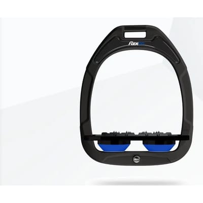 Platte Ultra Grip Stirrup Zwart/Zwart/Blauw Flex-On Green Composite