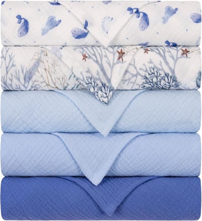 Mousseline hydrofiele luiers 5 stuks katoen 60x60 cm voor baby en pasgeborene