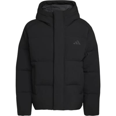 Adidas Sportswear Helionic Down Puffer Jack Met Capuchon - Heren - Zwart