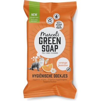 Marcel's Green Soap Hygiënische Schoonmaakdoekjes Sinaasappel & Jasmijn (60 stuks)