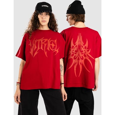 Vitriol Stencil Collection Boxy T-Shirt rood