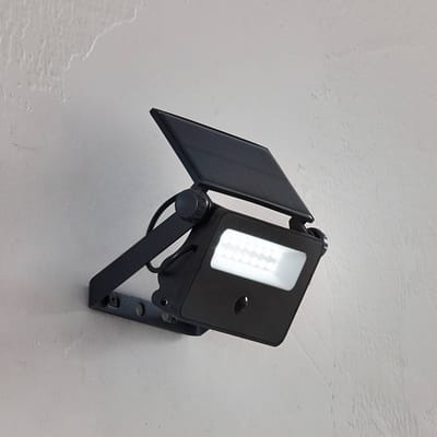 Lindby - solar buitenlamp - 1licht - Roestvrij staal, glas, aluminium - H: 17.6 cm - zwart - Inclusief lichtbron