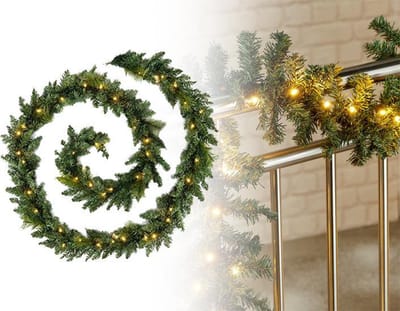 Kerstslinger met verlichting - 270 cm
