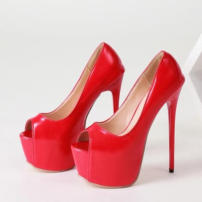 Nieuwe rode hoge hakken dames platform sandalen mode peep toe dames nachtclub stripper pumps sexy bruidsschoenen bruids 40 rood