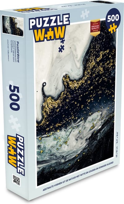 Puzzel Marmer - Abstract - Goud - Luxe - Legpuzzel - Puzzel 500 stukjes