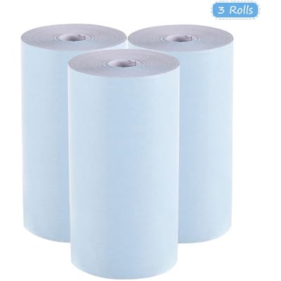 57x30mm (2,17*1,18in) Thermische printpapierrol voor Paperang-fotoprinter 3 Rolls blauw