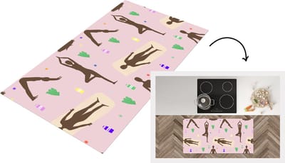 Keukenloper - Loper keuken - Yoga - Zen - Patronen - 120x60 cm - Keukenloper vinyl