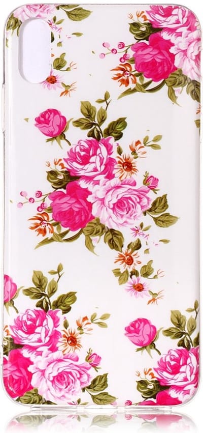 Peachy Glow In The Dark TPU Hoesje rozen geschikt voor iPhone XR - Wit Roze