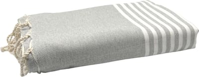 Foutas - strandlaken - hamamdoek - XXL Arthur "Gris Calcé" - grijs - 300 cm op 200 cm
