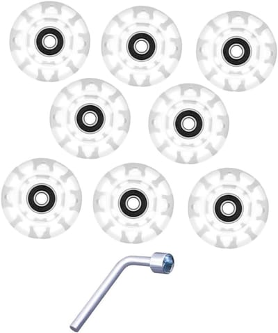 Lichtgevende Wielen - Rolschaats Accessoires - Skaten Buiten - Dubbele Rij Wielen - Set van 8 - Meerdere Kleuren