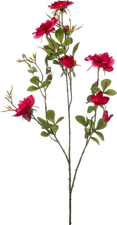 Emerald - Kunstbloem Roos Loes 90cm fuchsia - Kunstplant voor binnen