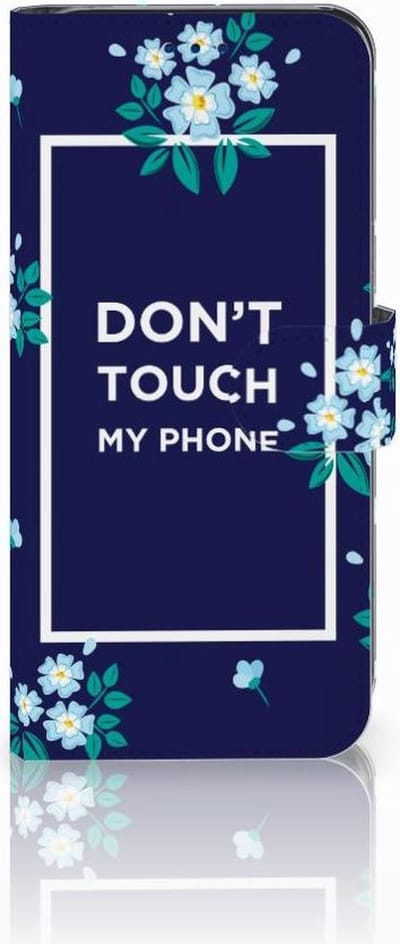 Samsung Galaxy S8 Portemonnee Hoesje Flowers Blue DTMP