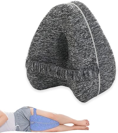 Beenkussen - kniekussen - Zijkussen - Beensteun - Afneembare en wasbare kussensloop - Traagschuim - Grijs