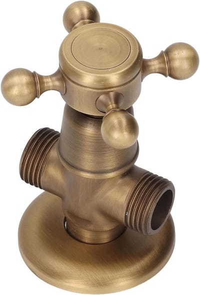 Kwartslag Hoekafsluiter - Waterkraan Afsluitkraan - Waterleiding Aansluiten - Lekvrije Afdichting - 1/2 x 3/8 Inch - Verchroomd