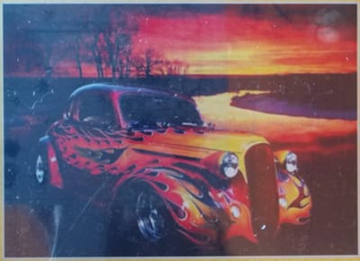MONA LISA diamond painting AUTO hotrod-50x40cm compleet pakket