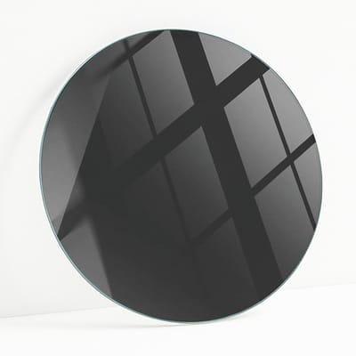 Wallfluent - Kleur Zwart Glad Glasplaat Tafel - 70 cm - Zwart Veiligheidsglas - Rond Tafelblad Glas - Glazen Tafelblad - Gehard Glazen Tafelblad Voor de Eettafel in de Eetkamer