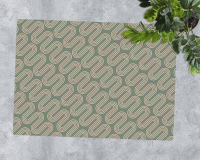 Coloray Vloerbeschermer - Pastadraadpatroon Bureaustoel Vloerbeschermer - 120x90 cm - Beige Vloerbeschermer Groot - Vloerbeschermer Bureaustoel Tapijt - Mótif Bureaustoelmat - Rechthoekige Mat - Abstracties Thema