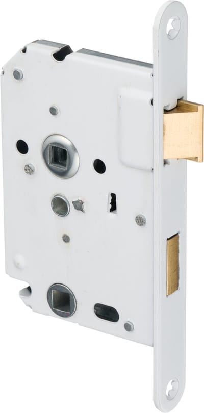 Ostiumhome® - WC/Badkamer - binnenwerk - loopslot met wc slot - Witte voorplaat - 174x20 mm – PC63