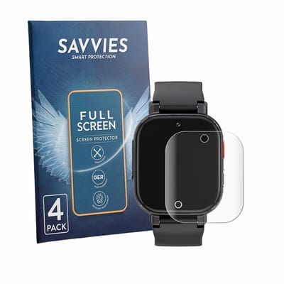 Savvies - Screenprotector voor Pthtechus A28 1.42" - Folie Beschermfolie transparant volledig dekking 4 Stuks
