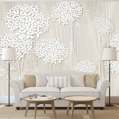 98cm X 70cm - Zelfklevend fotobehang -  Elegante bloemen   , Premium Print