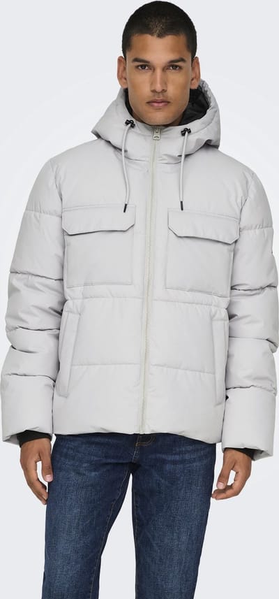 Only & Sons Jas Onselijah Pckt. Hood Jacket Noos 22029661 Vapor Blue Mannen Maat - L