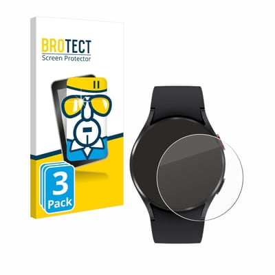 BROTECT - Glas Screenprotector voor Samsung Galaxy Watch 4 (40mm) - Gehard Beschermglas 9H 3 Stuks