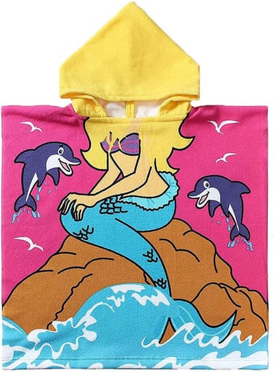 Zeemeermin Badcape - Beach Kindercape - Poncho