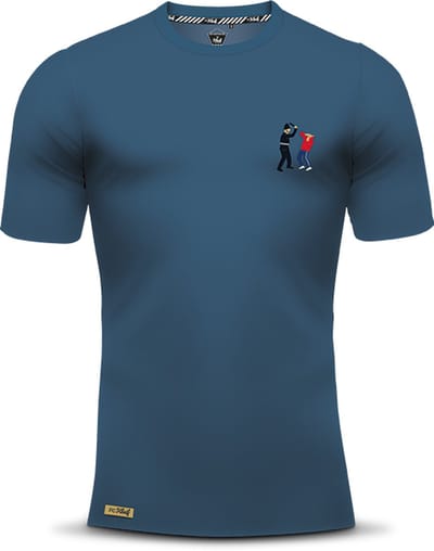 FC Kluif 'Bobby Hooligan' t-shirt blauw - Maat S / Small - Heren lifestyle shirt - Katoen