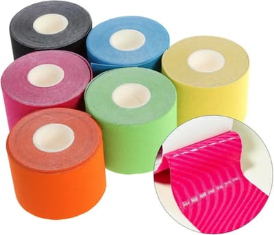 Dutchers.® Kinesiotape - Fysiotape - Kinesiologie Tape - 6 Rollen - 5cm x 500cm - Multicolor