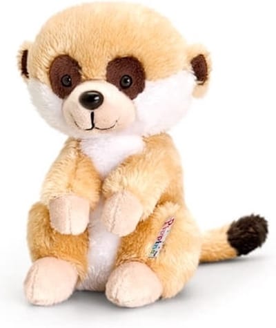 Keel Toys pluche stokstaartje knuffel zittend 14 cm - Knuffeldieren uit Afrika