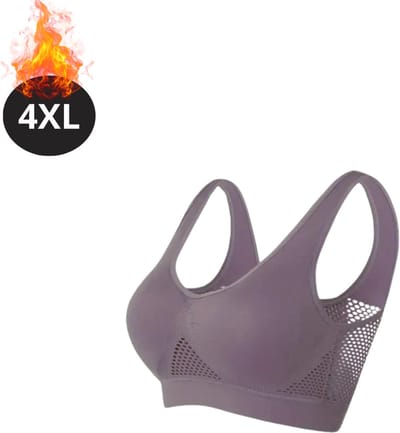 Bovista BH Zonder Beugel - Zonder Bandjes - Push-up Bh's - Comfort Beha - Comfortabel - Sterk - Dames - Plus Size - Donkerpaars - Maat 4XL
