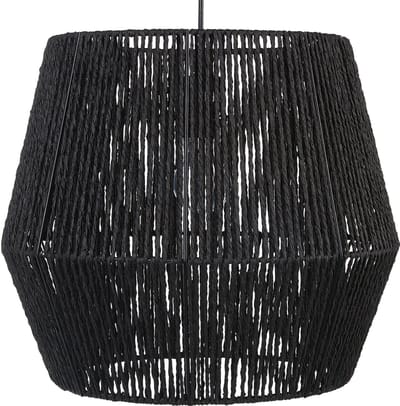 GWERU - Hanglamp - Zwart - Papier touw