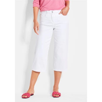 Comfortabele culotte in verkorte lengte - wit - Gr. 52 van Goldner Fashion