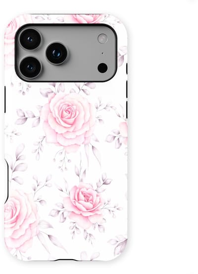 Bloemen Design Hoesje geschikt voor iPhone 17 Pro | Flower Print Tough Case met Mag | Shockproof | Bloemen Motief Backcover geschikt voor iPhone 17 Pro Rose Romance