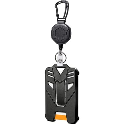 Nieuwe Badgehouder Karabijnhaak Sleutelhanger Tactische ID-houder Intrekbare Reel Bergbeklimgesp Meerdere Gereedschapsaccessoires gray