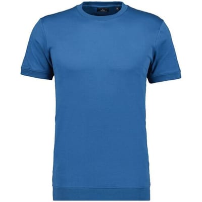 Ragman T-Shirt Uni Round Neck Pima Cotton with Cuffs Royal Blue / male