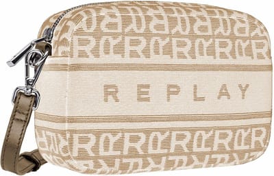 REPLAY Schoudertas Crossbody Bag Dirty White - Pale Grey Brown Veelkleurig