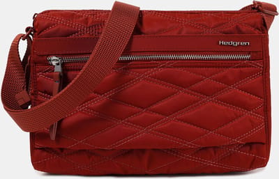 Hedgren Schoudertas Inner City Eye Shoulder Bag RFID New Quilt Brandy Brown Donkerrood