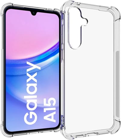 Transparant Hoesje geschikt voor Samsung Galaxy A15 - Shock Proof case - Siliconen hoesje