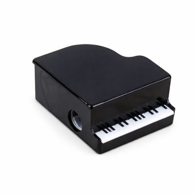 Piano Puntenslijper – Mini Design Puntenslijper – Met Opvangbakje – Duurzaam en Stijlvol – 4,3 x 3,7 x 2,4 cm – Bureau Accessoire