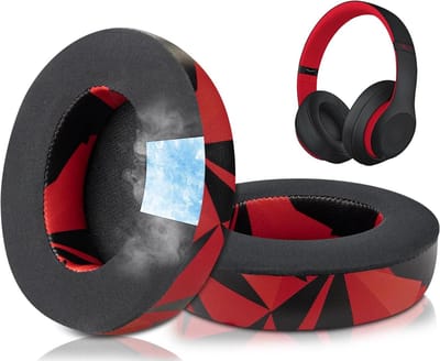 Vervangende Oorkussens voor Beats Studio 2 & 3 Hoofdtelefoons - Gel Oorkussens met Geluidsisolatie en Comfortabel Ontwerp - Rood