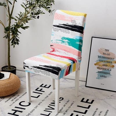 Elastische stoelhoezen Spandex eetkamer stretch stoelhoes stoel beschermhoes voor restaurant universeel universal size white