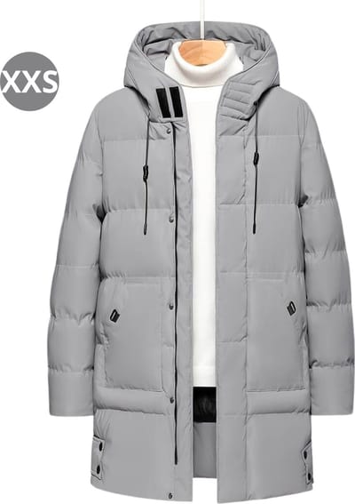 Nivard Winterjas - Heren - Parka Heren - Jas - Winter - Volwassen - Grijs - Maat XXS