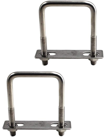 Vierkante U-bout - Bevestigingsbout - Vastzetten Buizen - 304 Roestvrij Staal - M8x45x110mm - Zilver